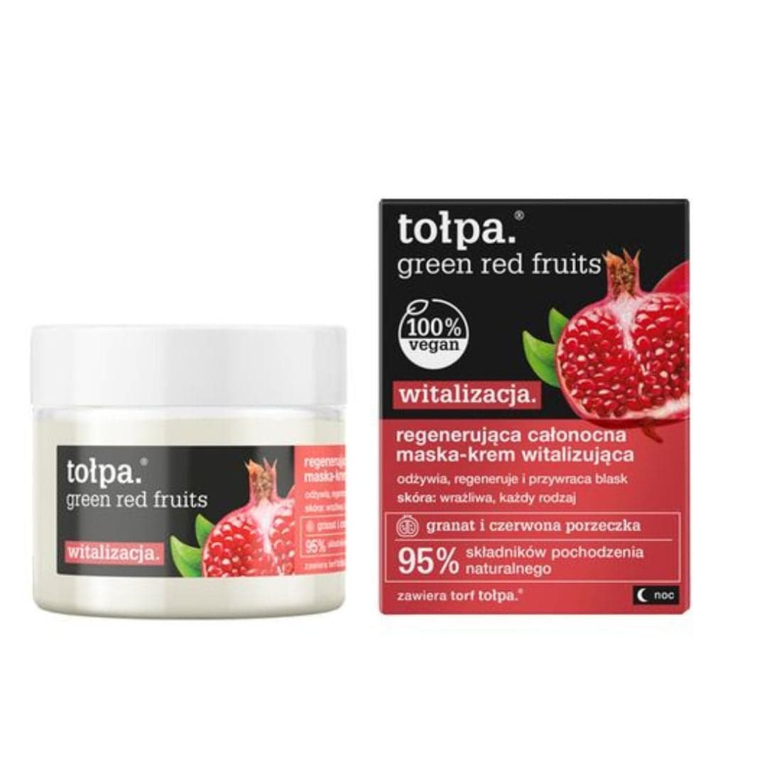 regenerująca całonocna maska-krem witalizująca Green Red Fruits