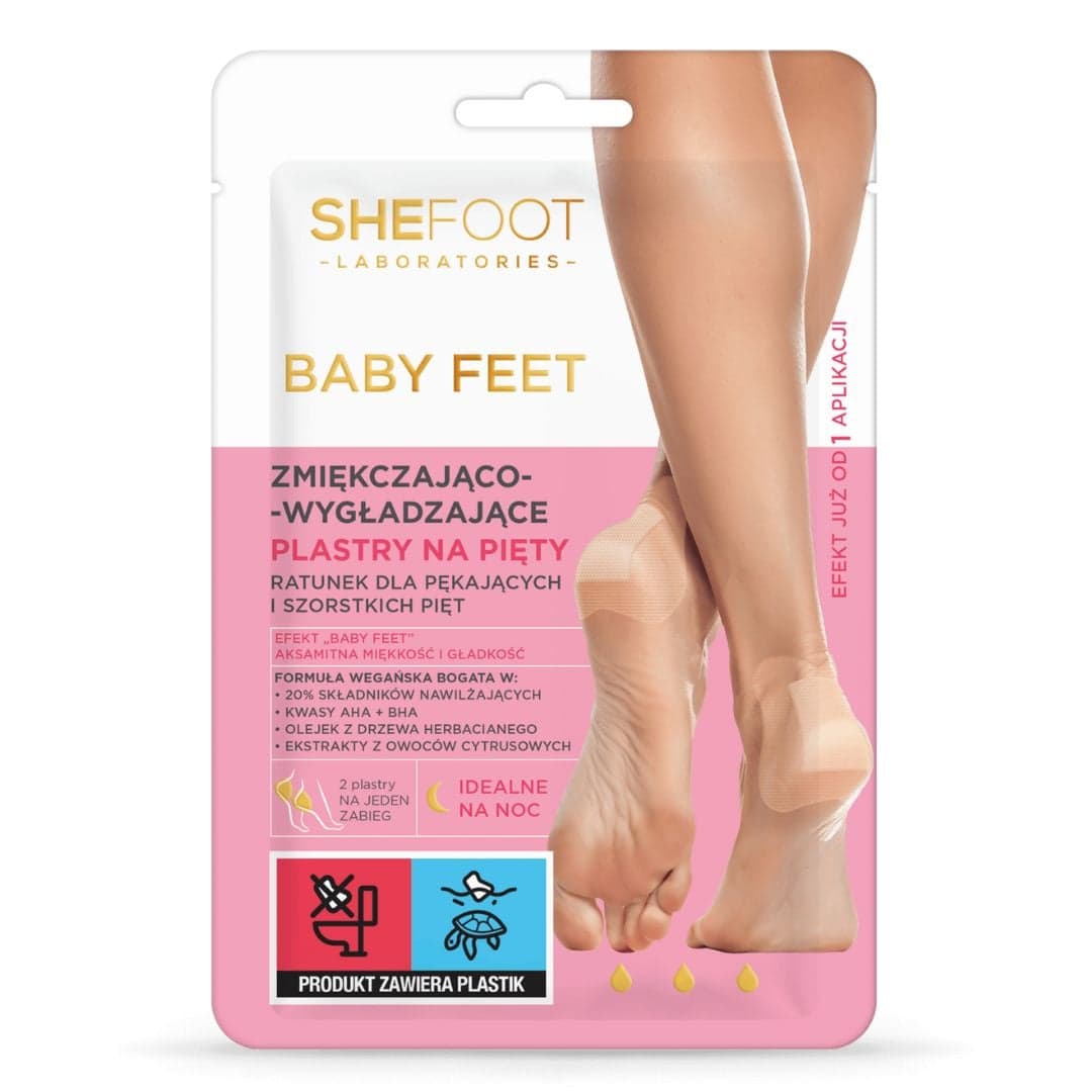 zmiękczająco-wygładzające plastry na pięty Baby Feet
