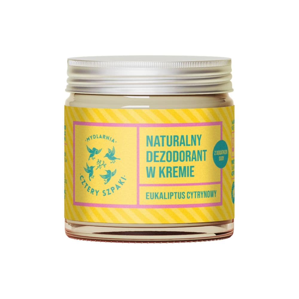 Cztery Szpaki Naturalny dezodorant w kremie Eukaliptus Cytrynowy z dodatkiem sody