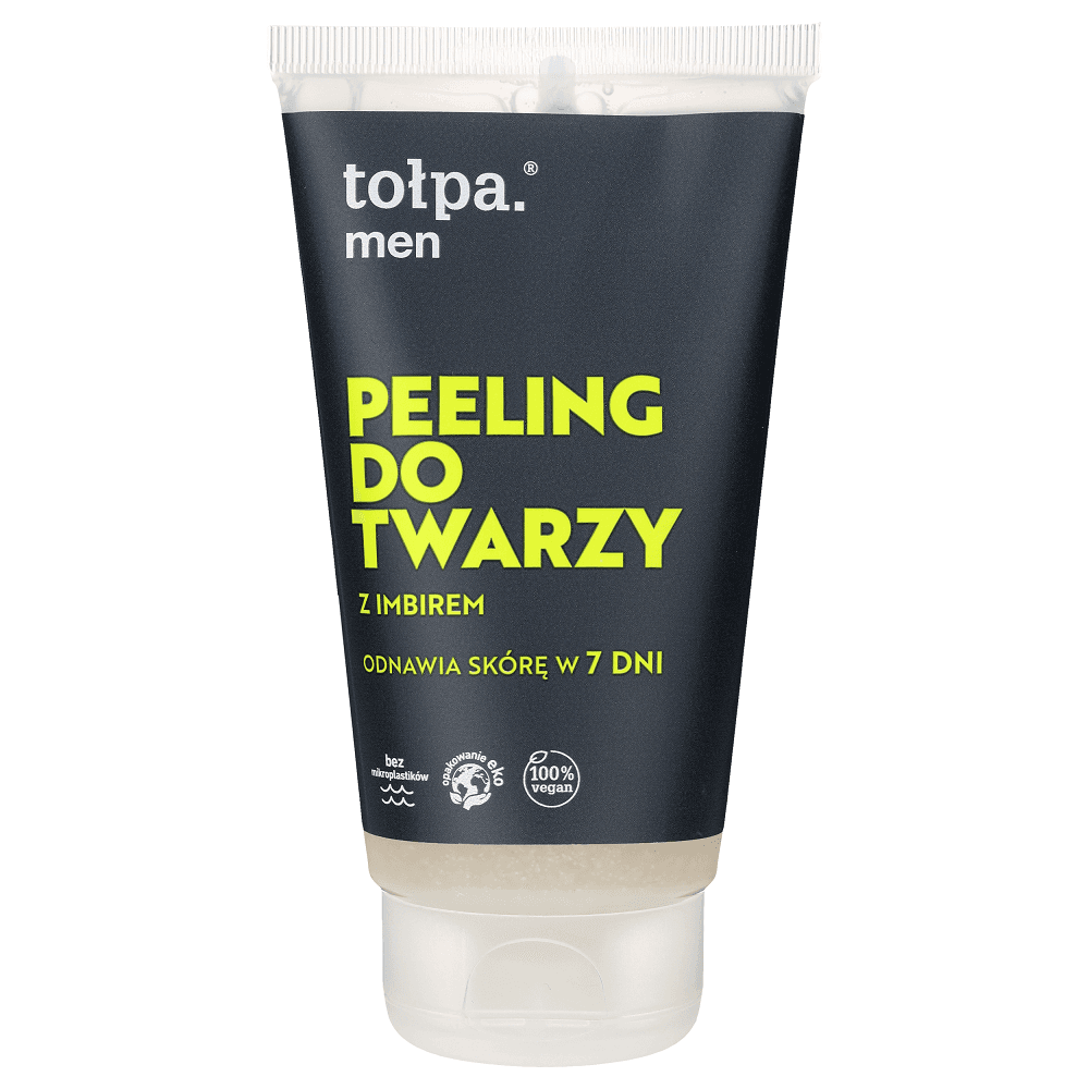 TOŁPA MEN Peeling do twarzy z imbirem, odnawia skórę w 7dni, Vegan