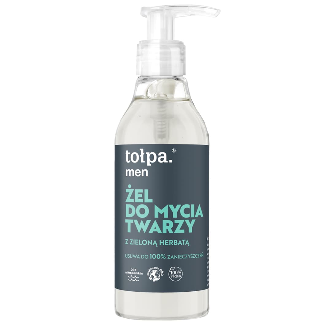 TOŁPA MEN Żel do mycia twarzy z zieloną herbatą, Vegan