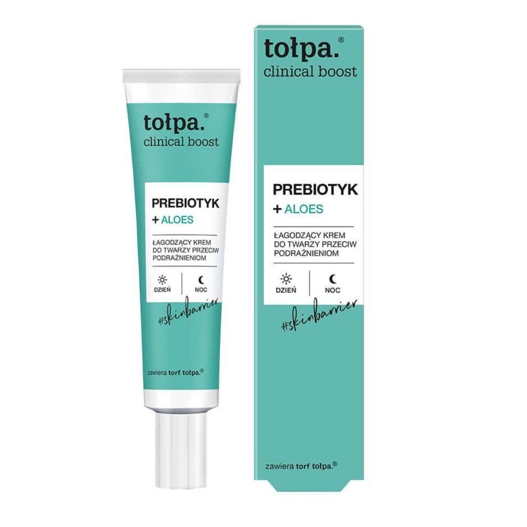 Tołpa łagodzący krem do twarzy przeciw podrażnieniom Cilinical Boost Prebiotyk + Aloes