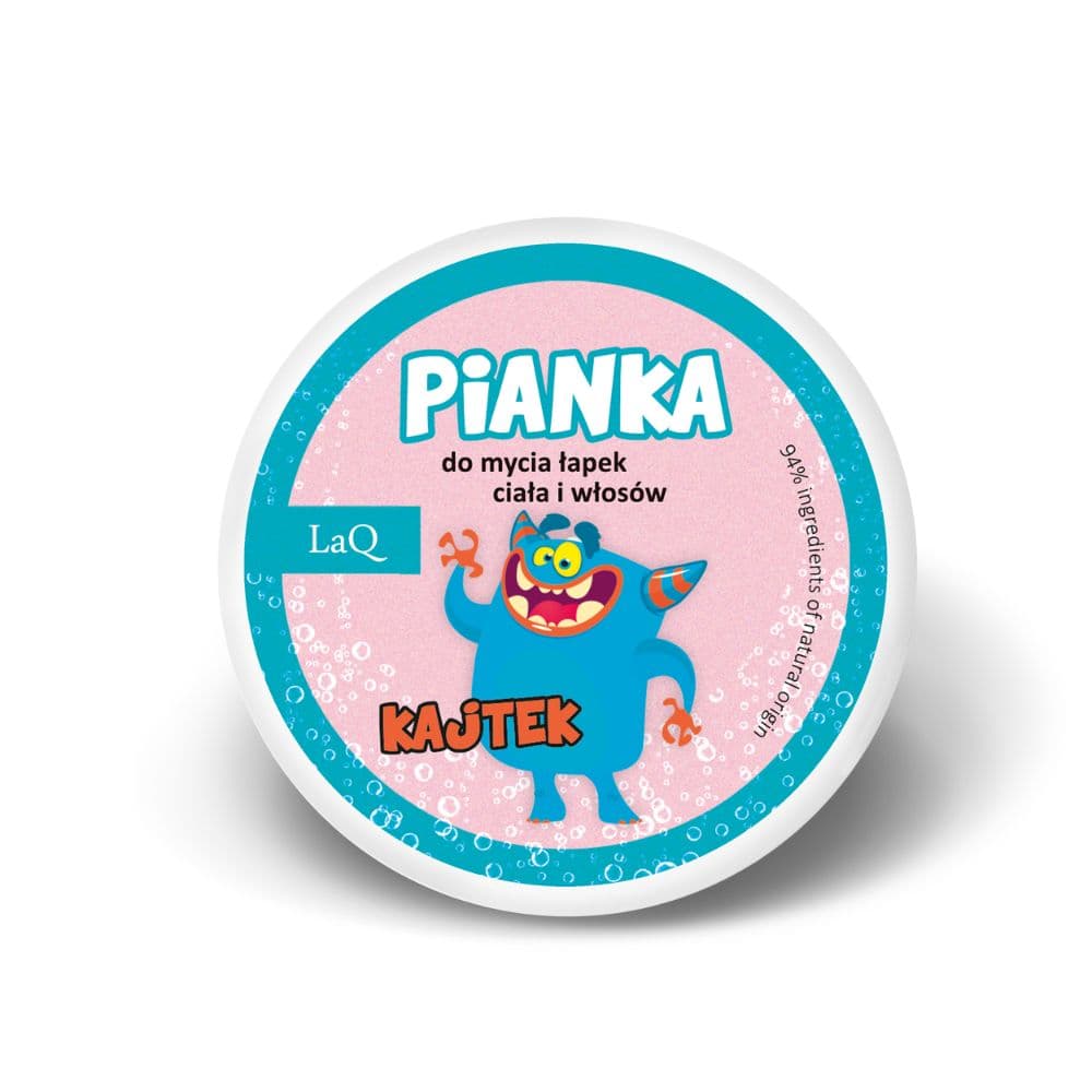 różowa pianka do mycia Kajtek