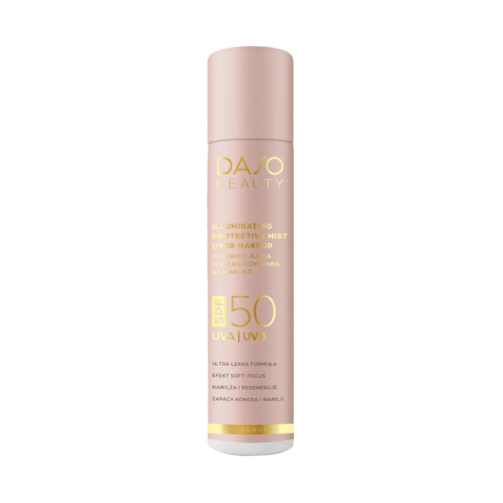 Beauty SPF 50 rozświetlająca mgiełka ochronna na makijaż