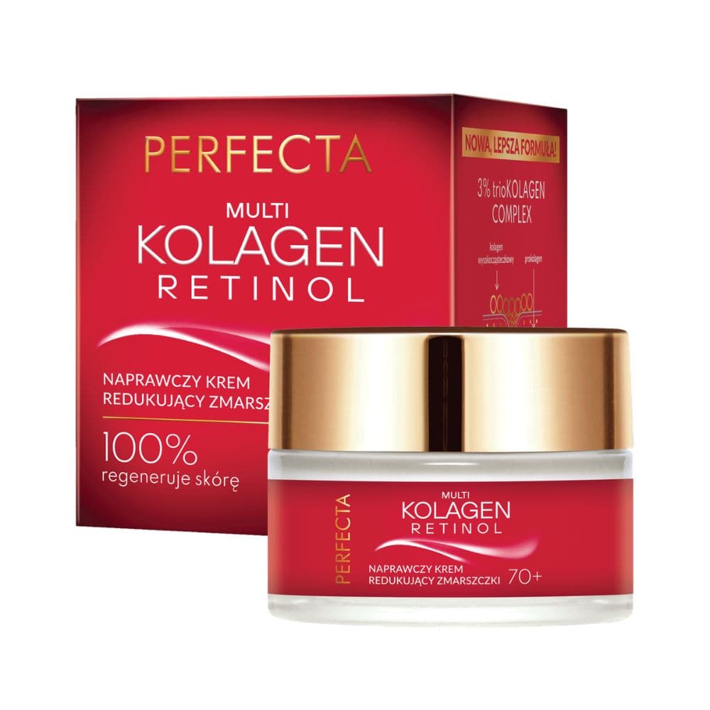 Multi-Kolagen Retinol Naprawczy krem do twarzy redukujący zmarszczki 70+