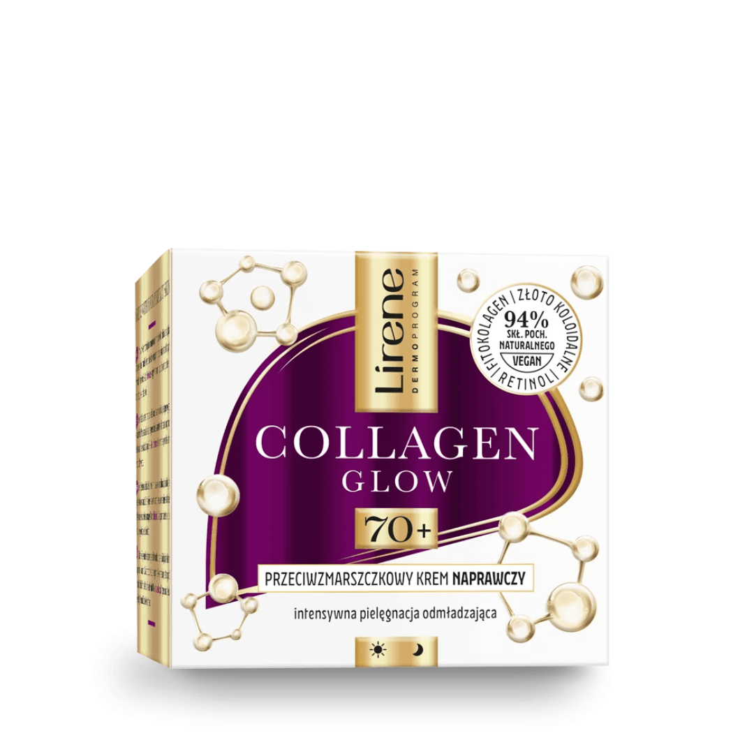 COLLAGEN GLOW Przeciwzmarszczkowy krem naprawczy 70+