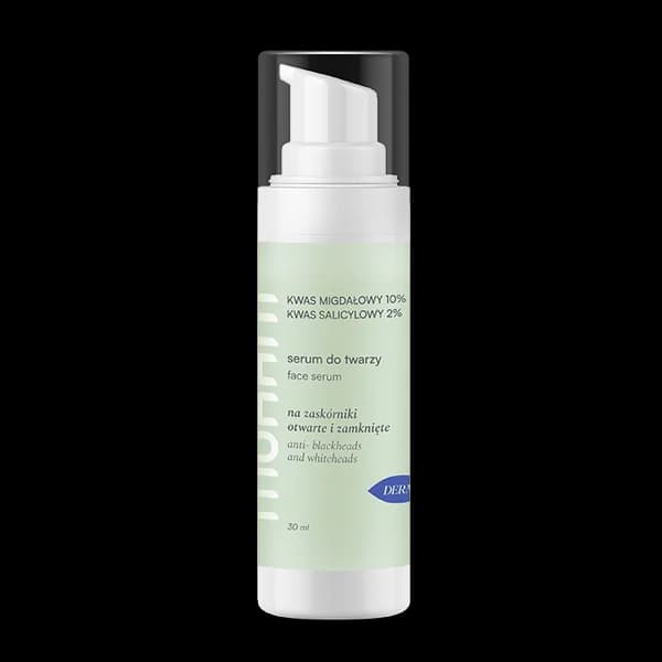 Derm złuszczające wygładzające serum do twarzy z kwasem migdałowym 10%