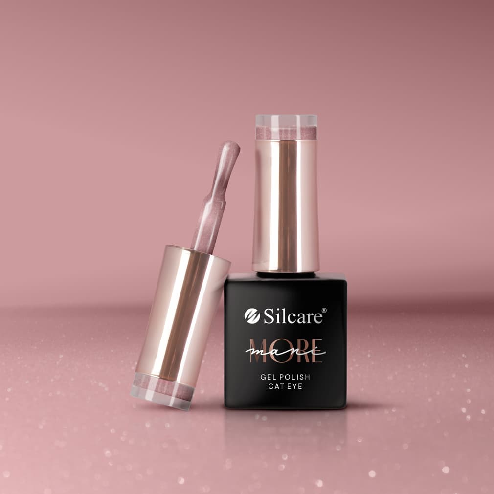 Lakier hybrydowy maniMORE Cat Eye Pink Crush