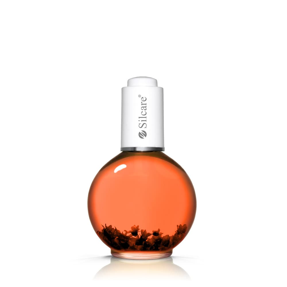 Oliwka do paznokci i skórek z kwiatkami Rubin Orange