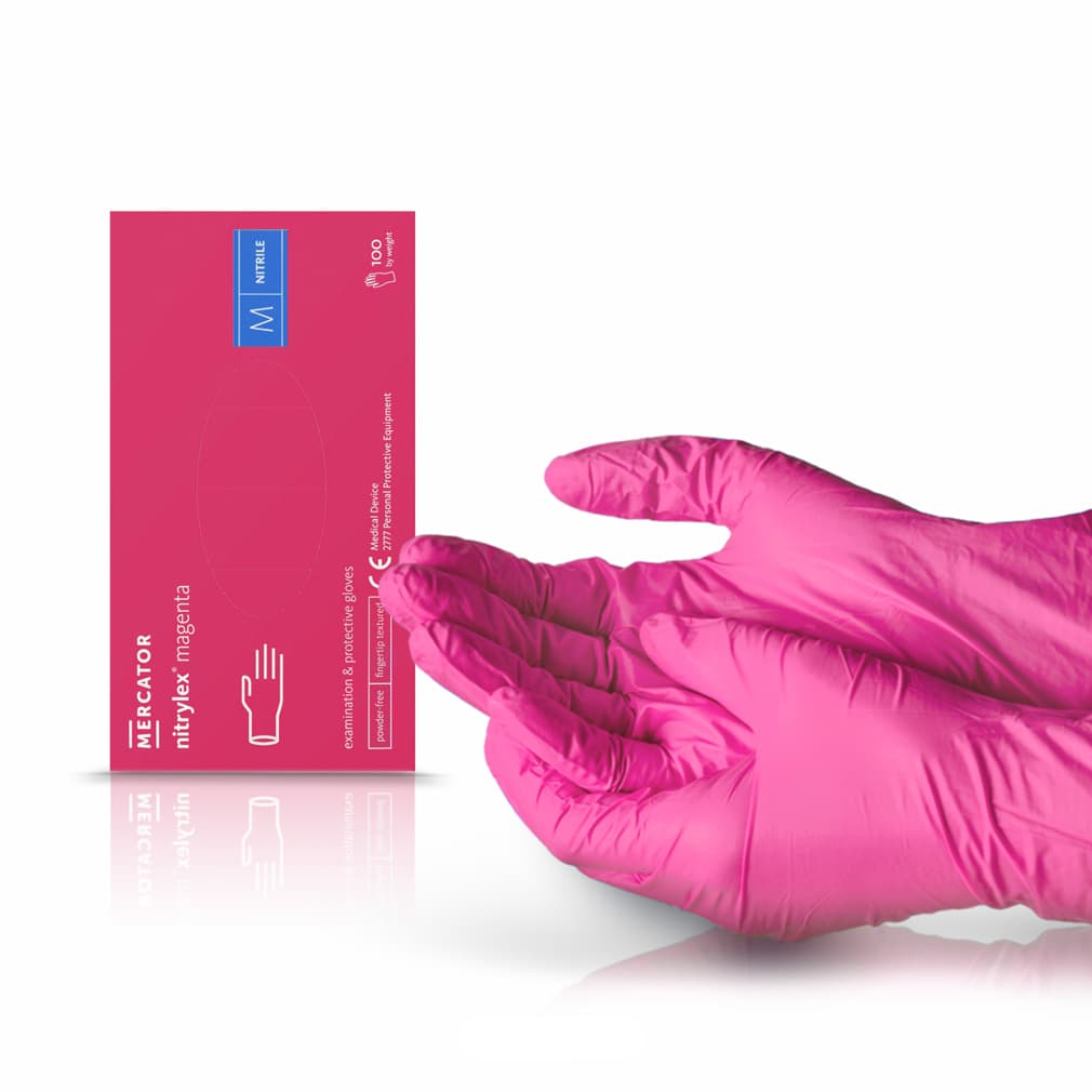 Rękawiczki nitrylowe Nitrylex magenta