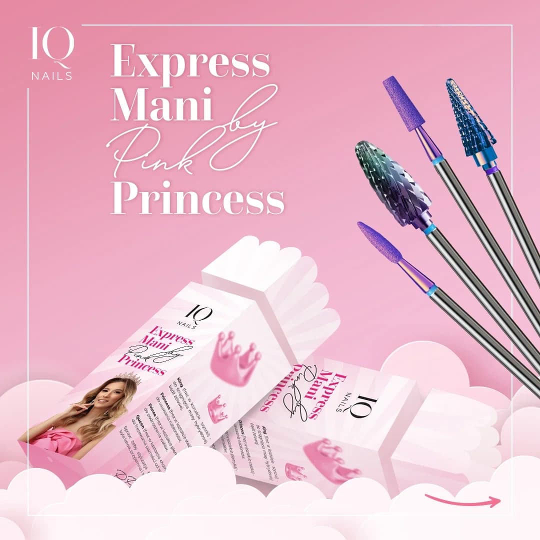 Zestaw frezów IQ Nails – Express Mani by Pink Princess
