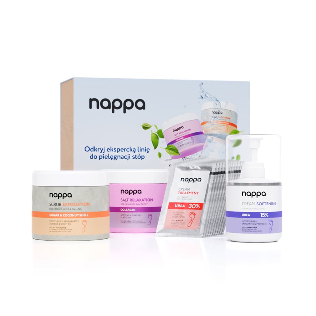 Zestaw Nappa Pielęgnacja stóp (Kremy + Peeling + Sól lawendowa)
