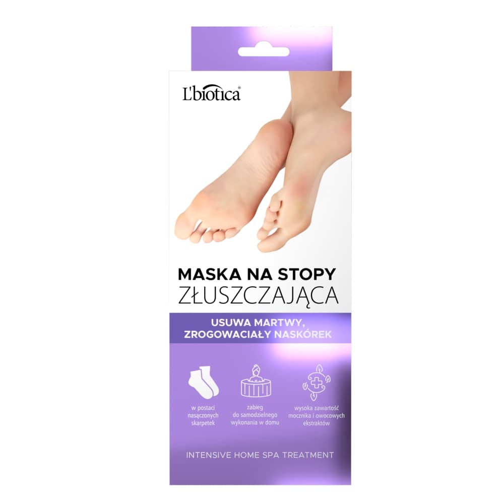 Złuszczająca maska na stopy
