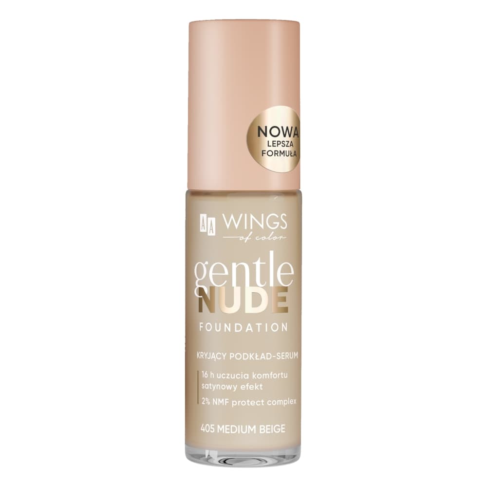 Gentle Nude Foundation Kryjący podkład-serum 405 Medium Beige
