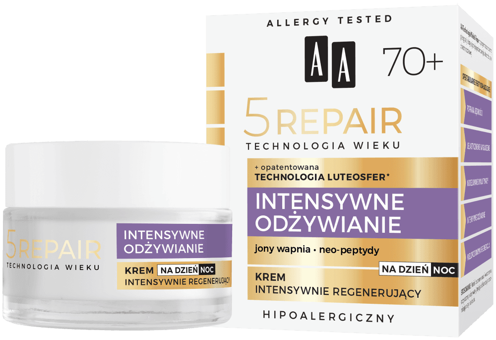 Technologia Wieku 5Repair 70+ — intensywnie regenerujący krem