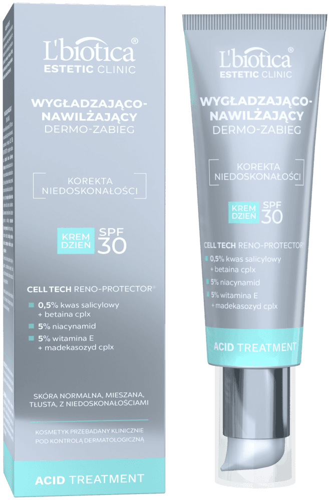 Estetic Clinic ACID Treatment Wygładzająco-nawilżający dermo zabieg krem dzień SPF30