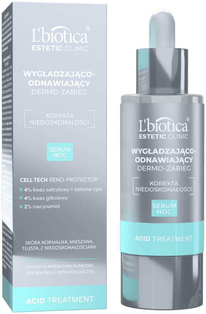 Estetic Clinic ACID Treatment Wygładzająco-odnawiający dermo zabieg serum noc