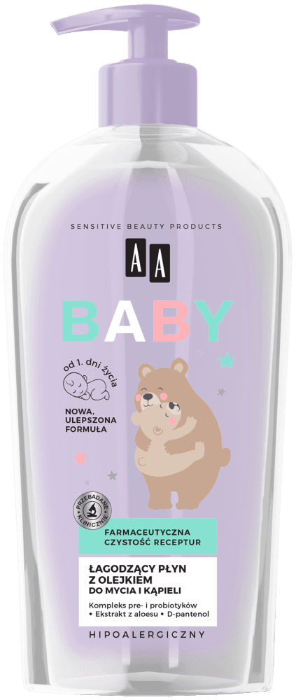 Baby Łagodzący płyn z olejkiem do mycia i kąpieli