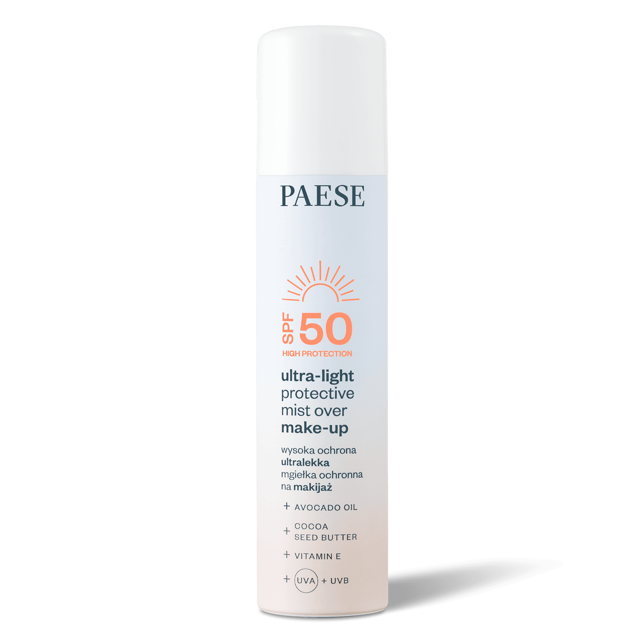 Ultralekka mgiełka SPF 50 mgiełka ochronna na makijaż
