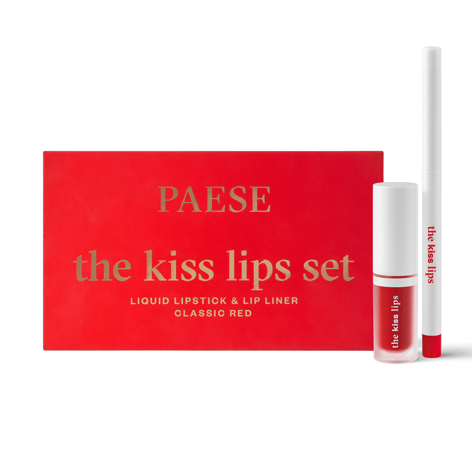 The kiss lips zestaw pomadka i konturówka Kolor: 06 Classic Red