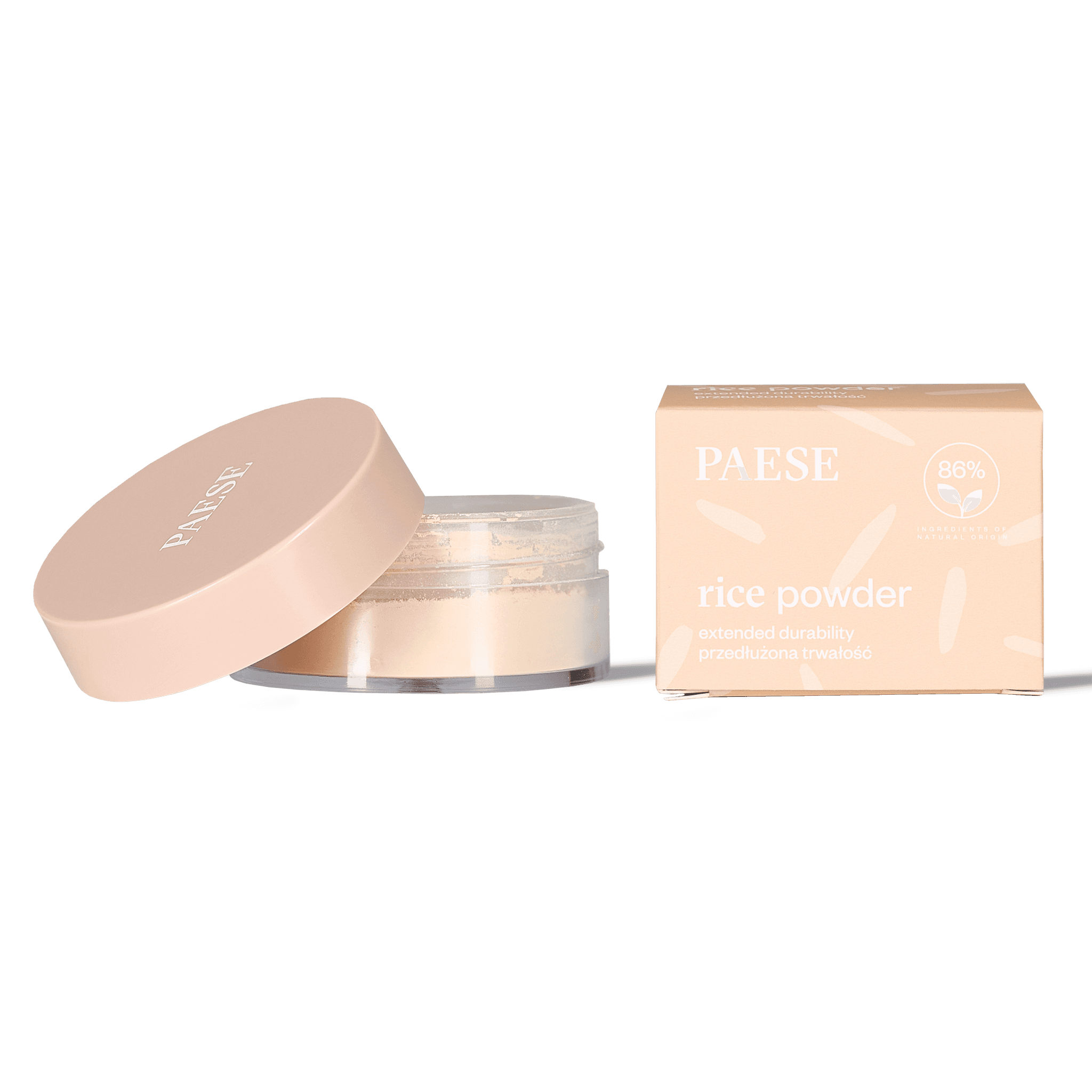 Puder ryżowy sypki puder utrwalający light beige