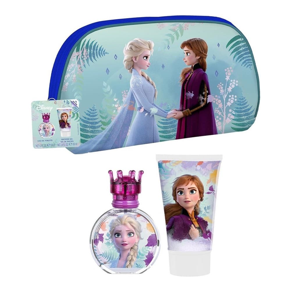 Disney Frozen II Zestaw - woda toaletowa + żel pod prysznic + kosmetyczka