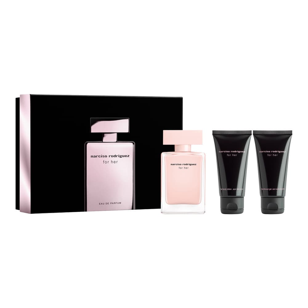 For Her zestaw - woda perfumowana + balsam do ciała + żel pod prysznic