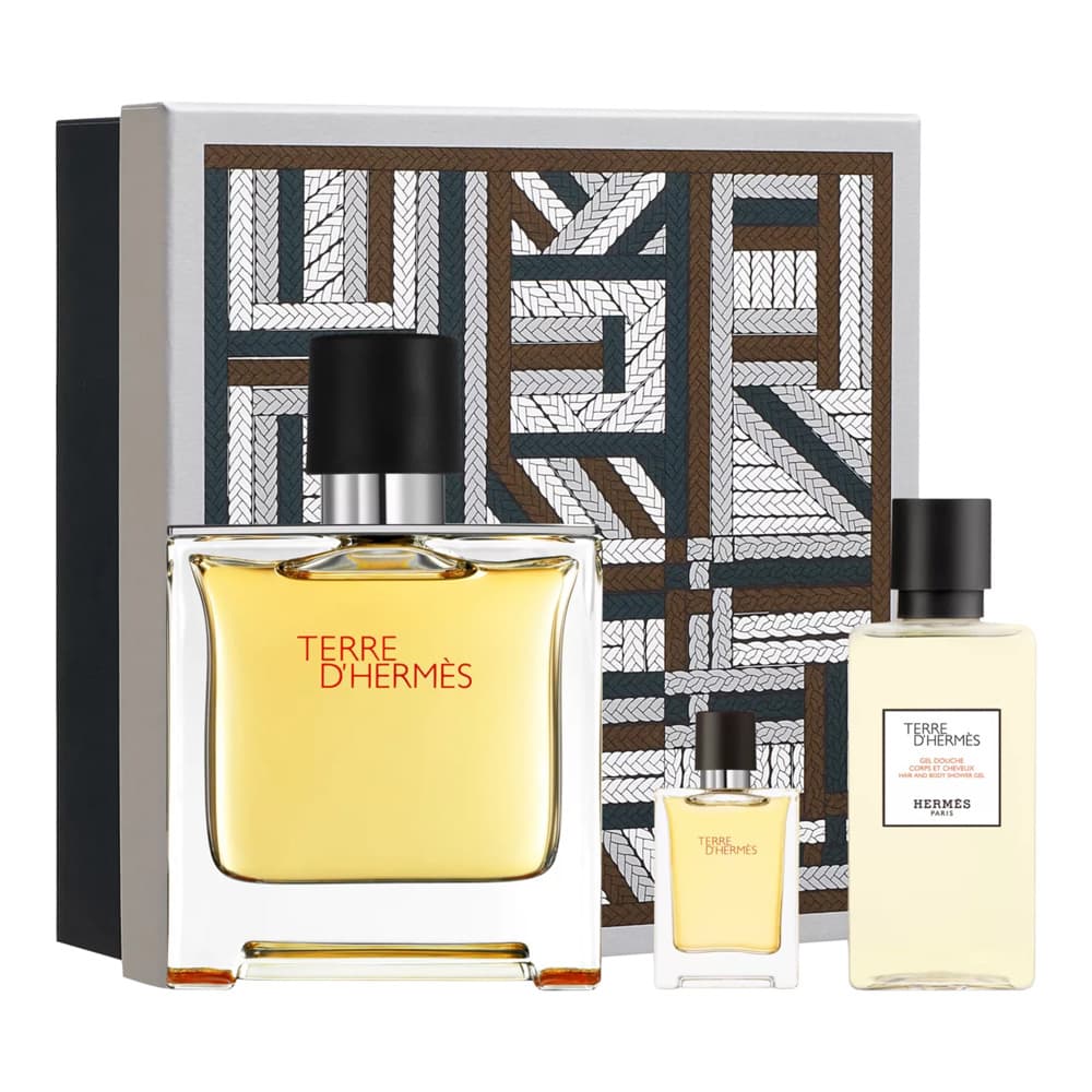 Terre d'Hermes zestaw - perfumy + perfumy + żel pod prysznic