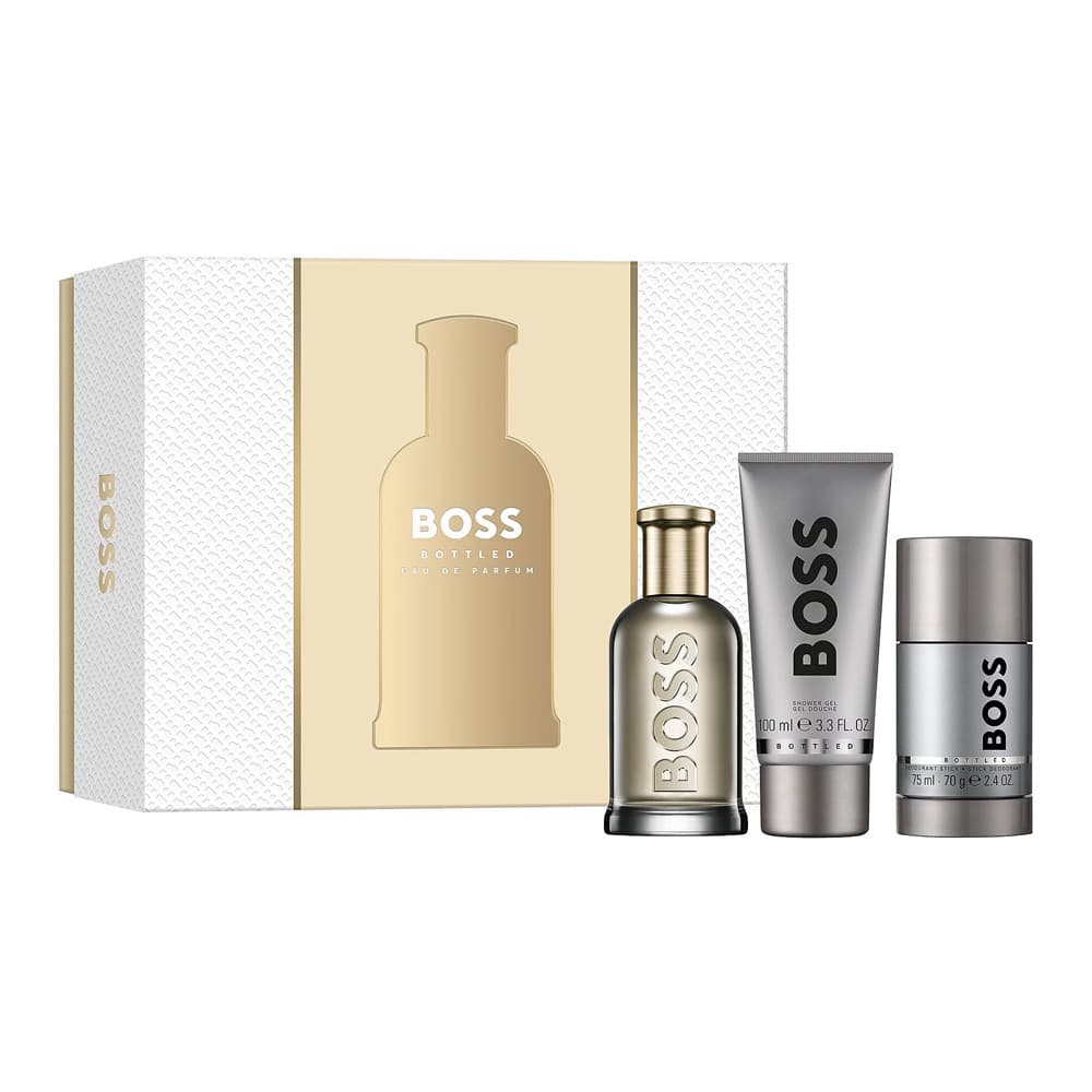 Boss Bottled Eau de Parfum zestaw - woda perfumowana + dezodorant sztyft + żel pod prysznic