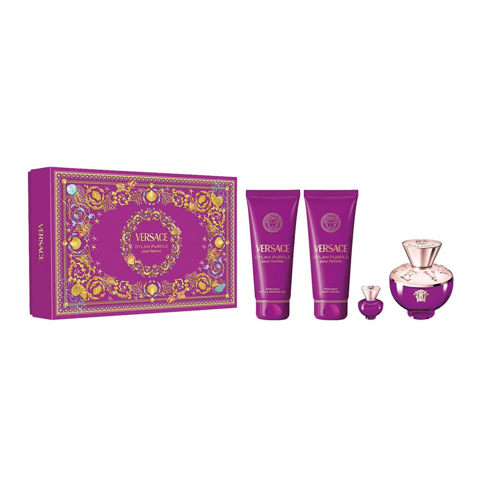 Pour Femme Dylan Purple zestaw - woda perfumowana + woda perfumowana + balsam do ciała + żel pod prysznic