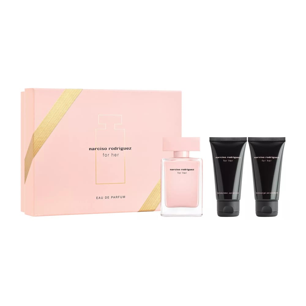 For Her zestaw - woda perfumowana + balsam do ciała + żel pod prysznic