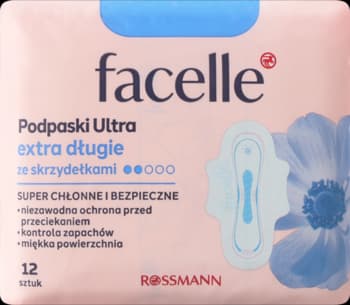 podpaski higieniczne ze skrzydełkami, Extra Długie