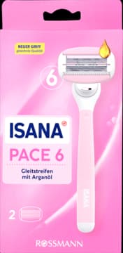 maszynka do golenia, 6-ostrzowa, dla kobiet, rączka + 2 wkłady
