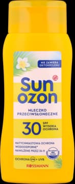 mleczko przeciwsłoneczne, wodoodporne, UVA+UVB, SPF 30