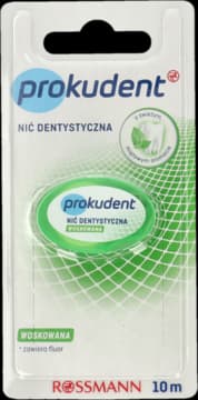 nić dentystyczna woskowana dł. 10 m, z fluorem