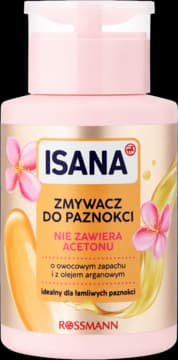 zmywacz do paznokci, bez acetonu, o owocowym zapachu z olejem arganowym, z pompką