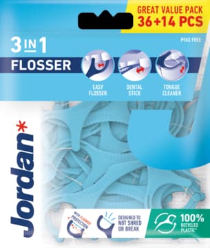 Flosser uchwyt z nicią dentystyczną, 3w1