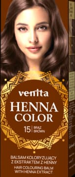 Henna Color balsam do włosów, koloryzujący, z ekstraktem z henny, nr 15 Brąz