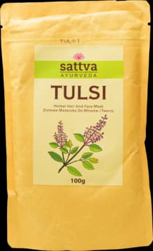 Ayurveda maseczka do włosów i twarzy, ziołowa, Tulsi