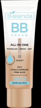 BB Cream All-In-One podkład-krem BB do twarzy, każdy typ cery, SPF 15, nr 01 Jasny