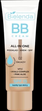 BB Cream All-In-One podkład-krem BB do twarzy, każdy typ cery, SPF 15, nr 02 Śniady