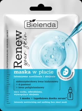 Renew Your Skin maska w płachcie, intensywne nawilżenie i ukojenie