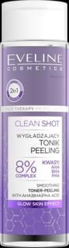 Face Therapy Professional Clean Shot tonik-peeling do twarzy wygładzający, 8% kwasy: AHA, BHA, PHA