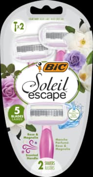 Soleil Escape maszynki do golenia dla kobiet, 5 ostrzowe, Róża i Magnolia