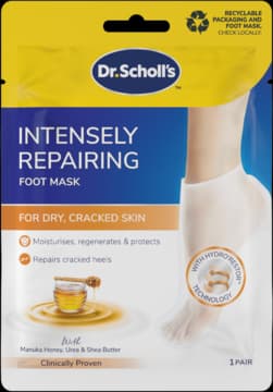 Intensely Repairing maska do stóp, nawilżająca, z Miodem Manuka, Urea i Masłem Shea