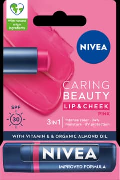 Pielęgnująca pomadka do ust Caring Beauty 3w1, Pink