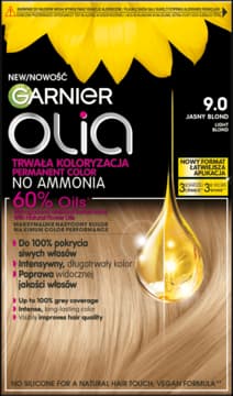farba do włosów, trwała, bez amoniaku, nr 9.0 Jasny Blond