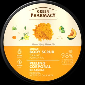 Peeling cukrowy do ciała Kurkuma i olej z pestek dyni