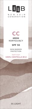 LAAB Skin Barrier Protection krem CC do twarzy, korygujący, SPF 50, 100% Centella B12, nr 01 Light