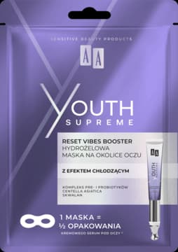 Youth Supreme maska na okolice oczu z efektem chłodzącym, hydrożelowa